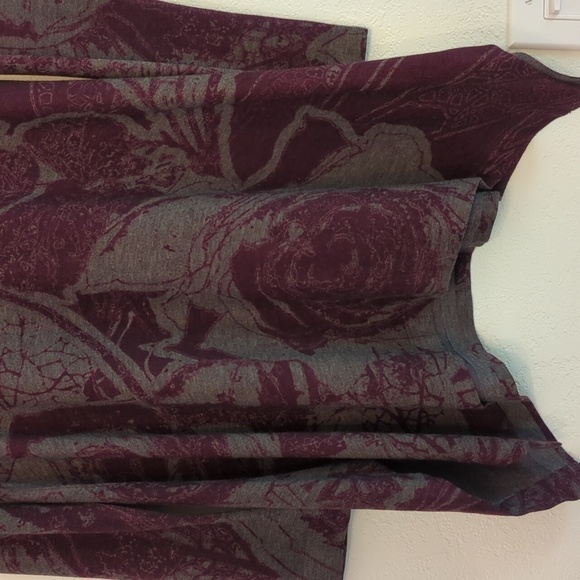 Soft Surroundings Renaissance Tunic High Low Plum Boho Fall Cozy Top Sz M - Picture 4 of 8